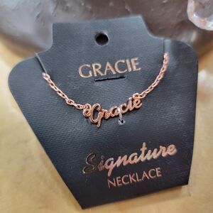 GRACIE Personalized Name In Rose Gold Necklace